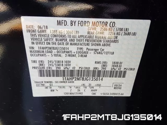 1FAHP2MT8JG135014 фото 2