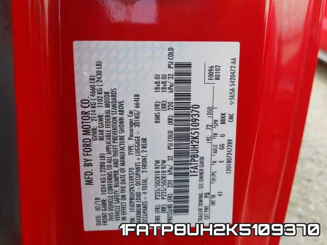 1FATP8UH2K5109370 фото 2
