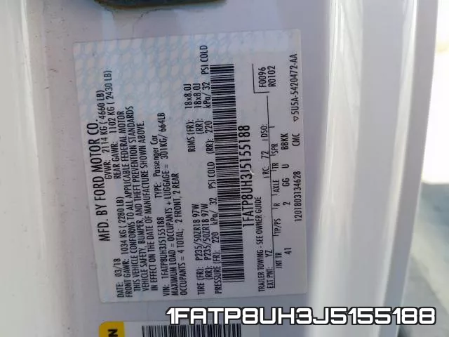 1FATP8UH3J5155188 фото 2