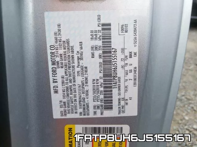 1FATP8UH6J5155167 фото 2