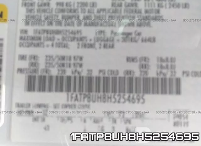 1FATP8UH8H5254695 фото 10