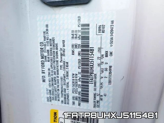 1FATP8UHXJ5115481 фото 2