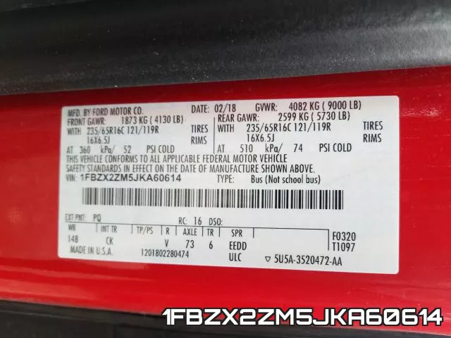 1FBZX2ZM5JKA60614 фото 2