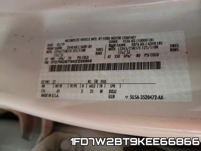 1FD7W2BT9KEE66866 фото 2