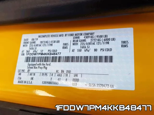 1FDDW7PM4KKB48477 фото 2