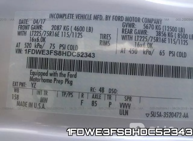 1FDWE3FS8HDC52343 фото 10