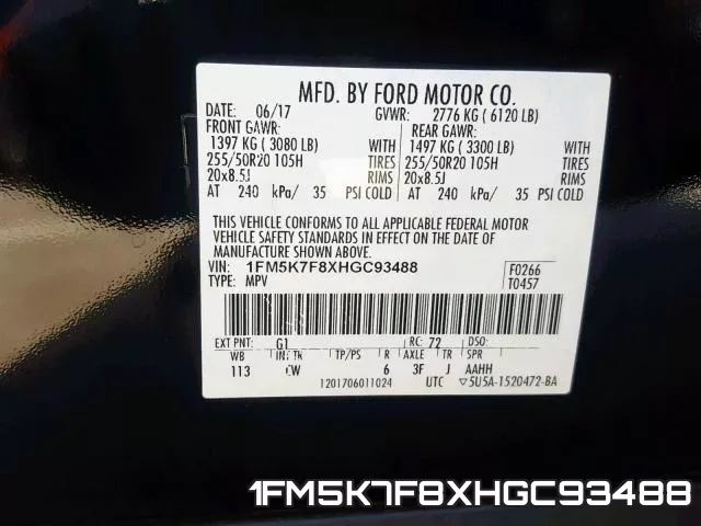 1FM5K7F8XHGC93488 фото 2