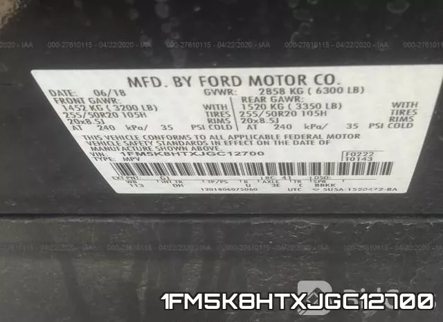 1FM5K8HTXJGC12700 фото 10
