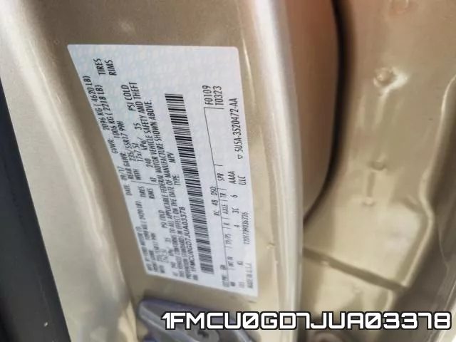 1FMCU0GD7JUA03378 фото 2