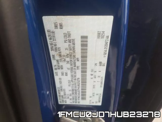 1FMCU0JD7HUB23278 фото 2