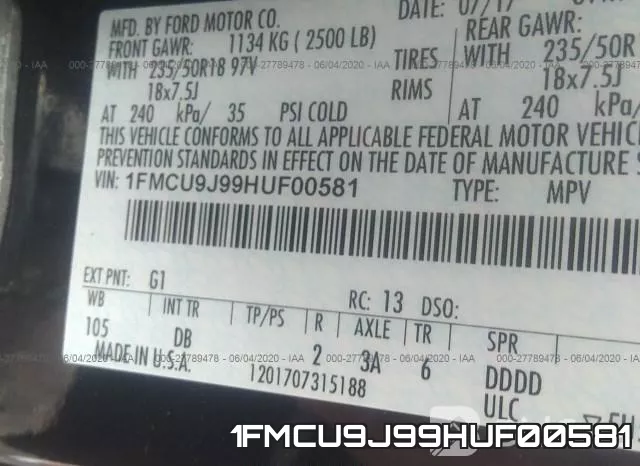 1FMCU9J99HUF00581 фото 10