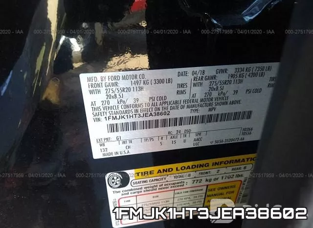 1FMJK1HT3JEA38602 фото 10