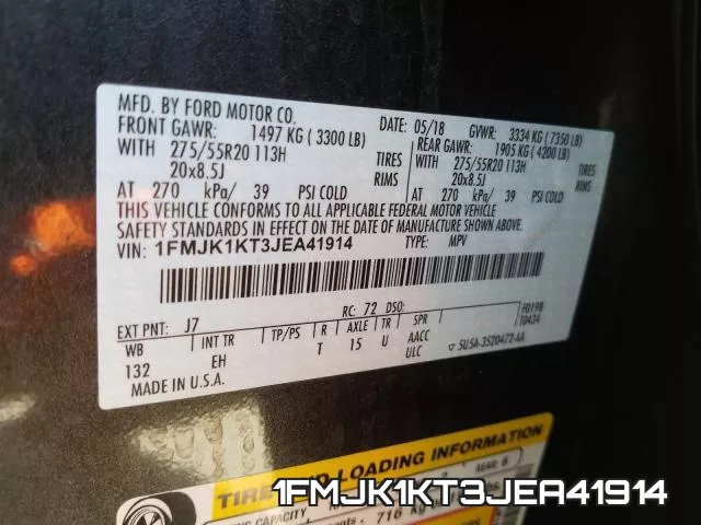 1FMJK1KT3JEA41914 фото 2