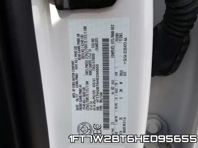1FT7W2BT6HED95655 фото 2