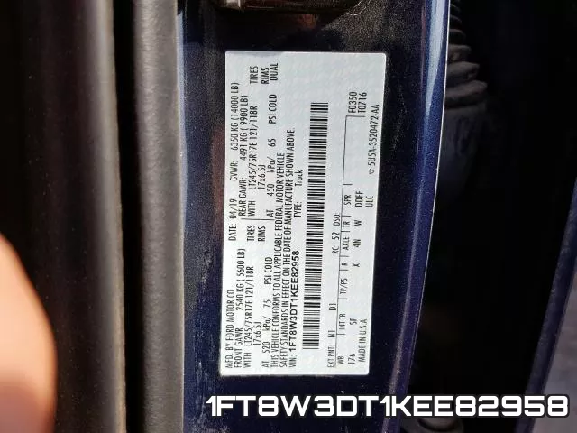 1FT8W3DT1KEE82958 фото 2