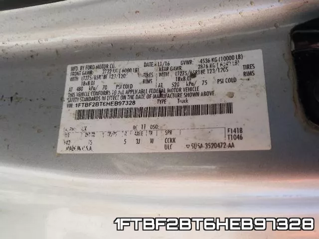 1FTBF2BT6HEB97328 фото 2
