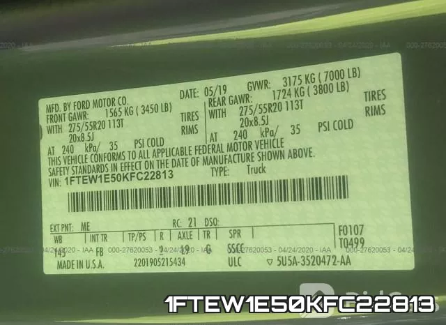 1FTEW1E50KFC22813 фото 10