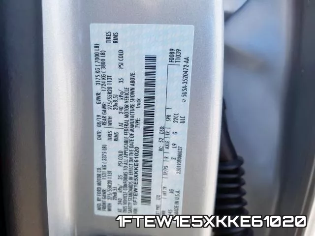 1FTEW1E5XKKE61020 фото 2