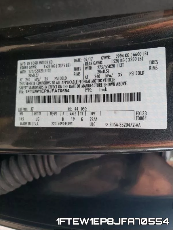 1FTEW1EP8JFA70554 фото 2