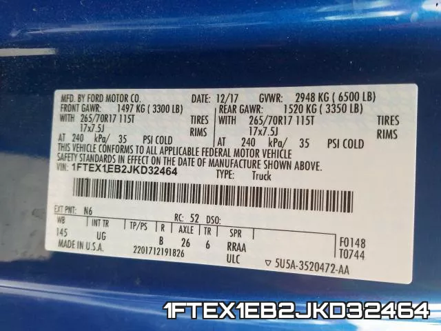 1FTEX1EB2JKD32464 фото 2