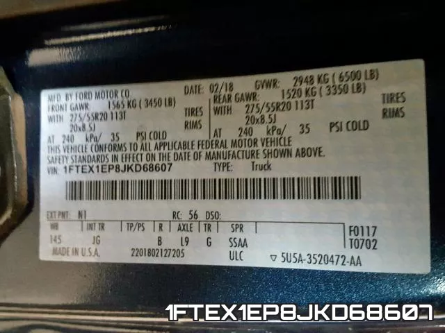 1FTEX1EP8JKD68607 фото 2