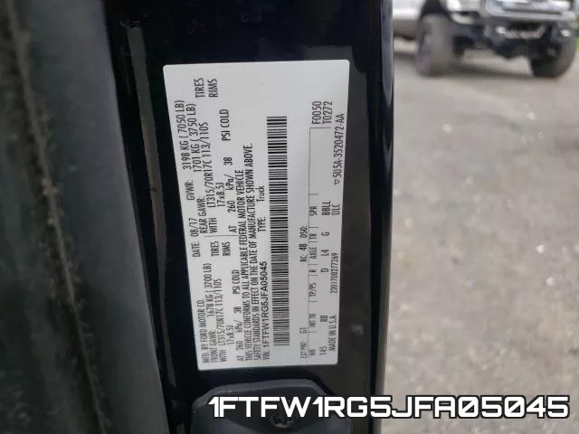 1FTFW1RG5JFA05045 фото 2