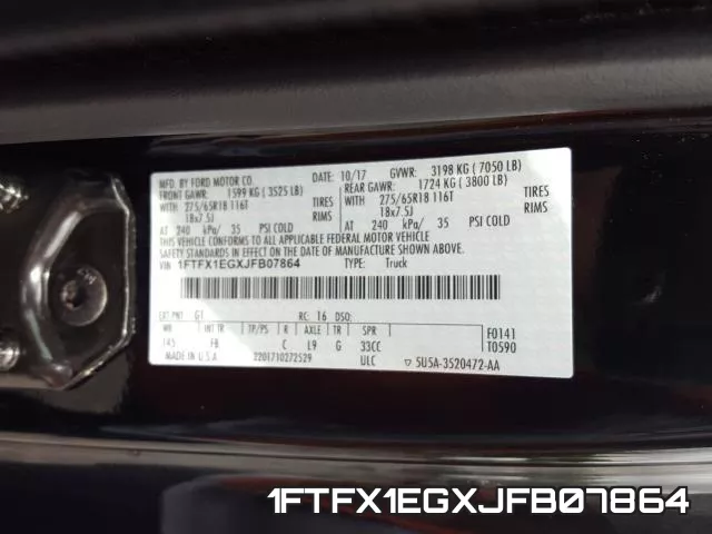 1FTFX1EGXJFB07864 фото 2