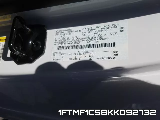 1FTMF1C58KKD92732 фото 2