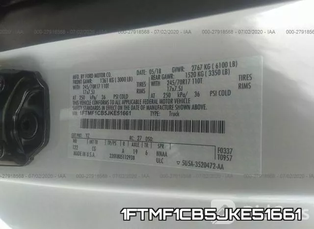 1FTMF1CB5JKE51661 фото 10