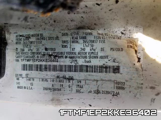 1FTMF1EP2KKE36402 фото 2
