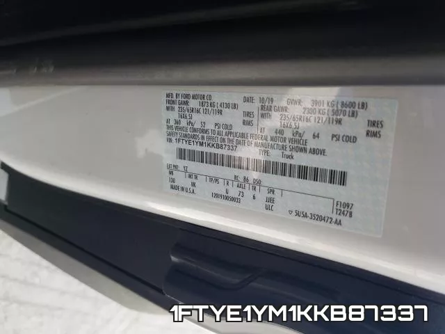 1FTYE1YM1KKB87337 фото 2