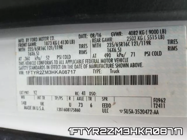 1FTYR2ZM3HKA08717 фото 2
