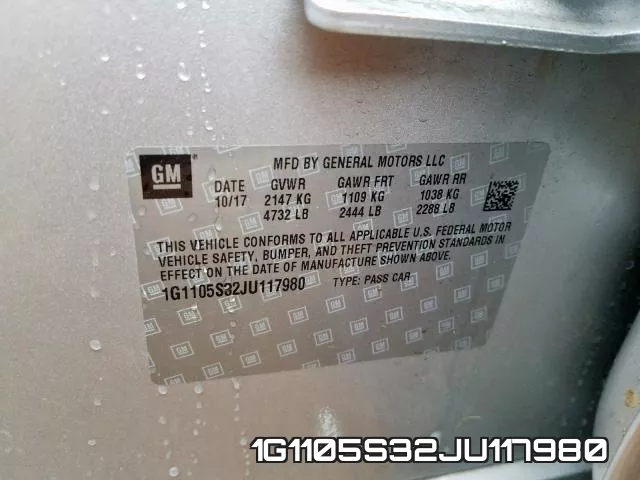 1G1105S32JU117980 фото 2