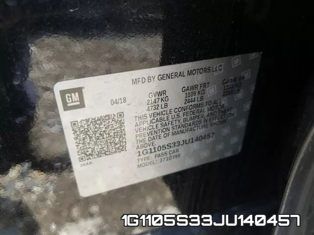 1G1105S33JU140457 фото 2