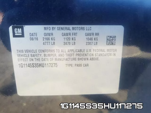 1G1145S35HU117275 фото 2