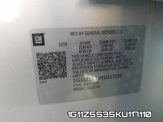1G11Z5S35KU117110 фото 2