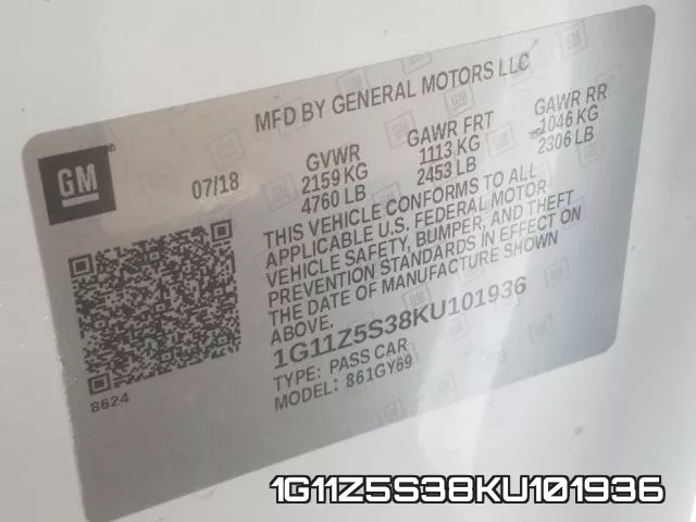 1G11Z5S38KU101936 фото 2