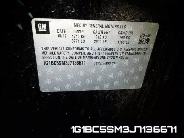 1G1BC5SM3J7136671 фото 2