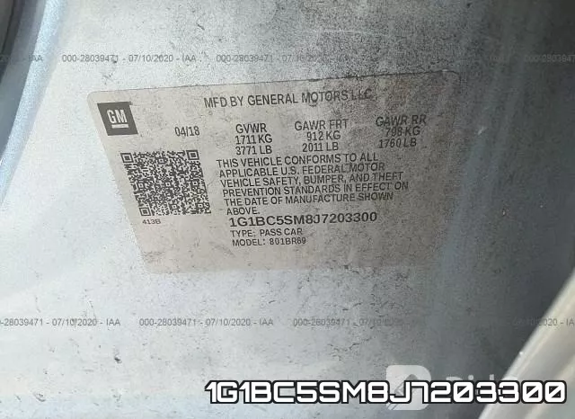1G1BC5SM8J7203300 фото 10