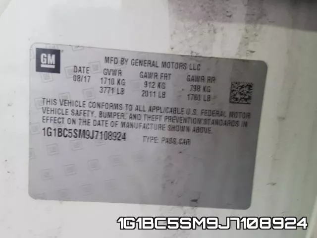 1G1BC5SM9J7108924 фото 2