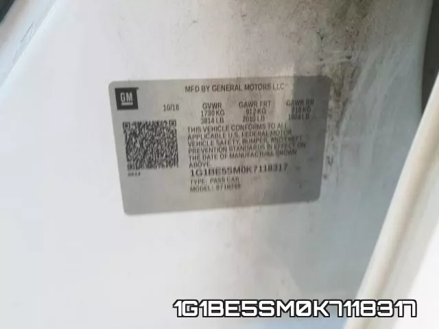 1G1BE5SM0K7118317 фото 2