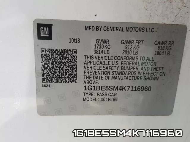 1G1BE5SM4K7116960 фото 2