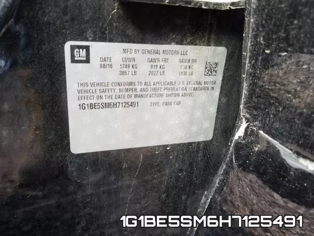 1G1BE5SM6H7125491 фото 2
