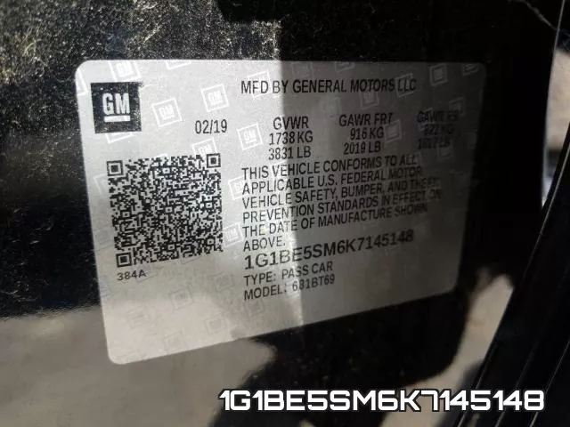 1G1BE5SM6K7145148 фото 2