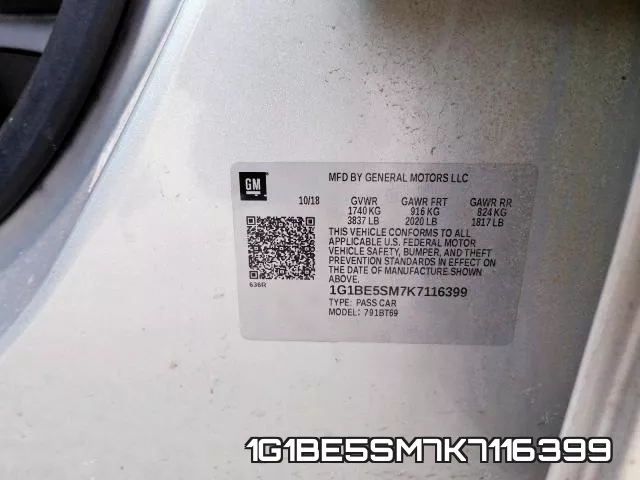 1G1BE5SM7K7116399 фото 2