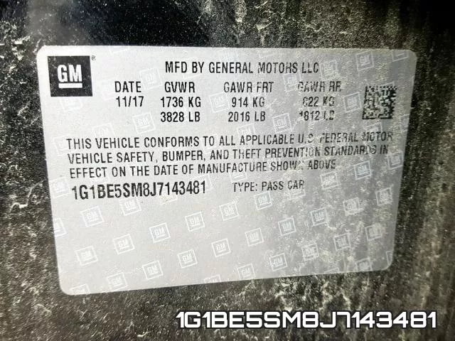 1G1BE5SM8J7143481 фото 2
