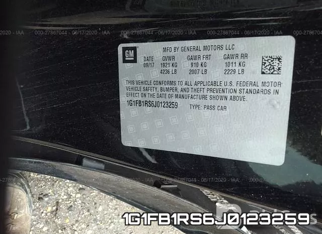 1G1FB1RS6J0123259 фото 10
