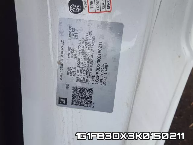 1G1FB3DX3K0150211 фото 2
