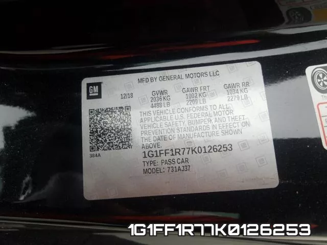 1G1FF1R77K0126253 фото 2