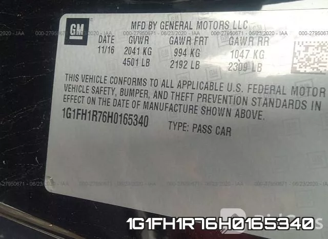 1G1FH1R76H0165340 фото 10